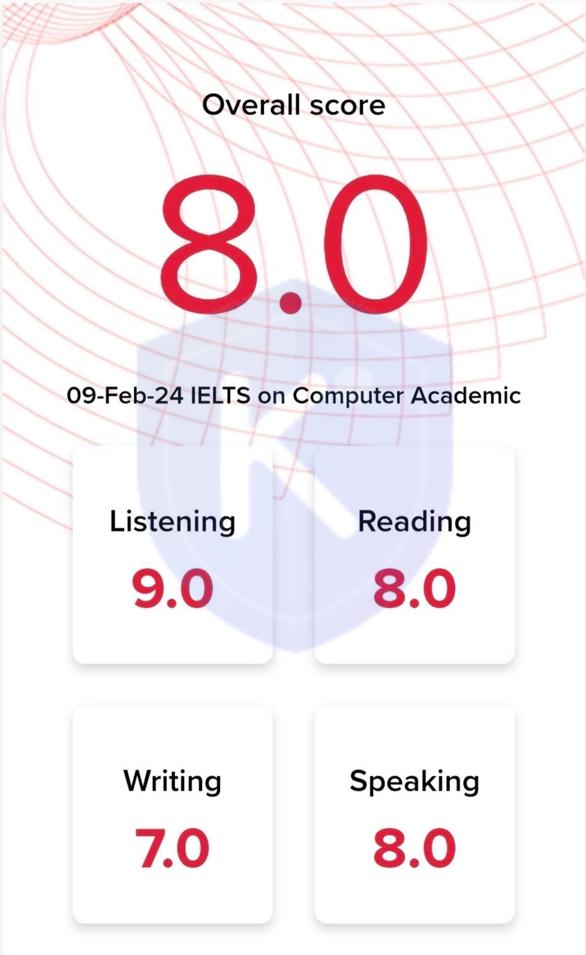 IELTS 8.0